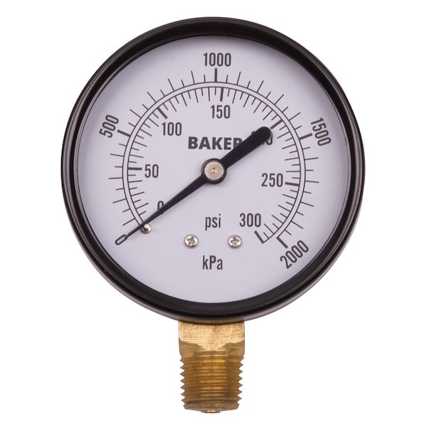 Baker Instruments LVBNA-300P Pressure Gauge, 0-300 PSI LVBNA-300P - main